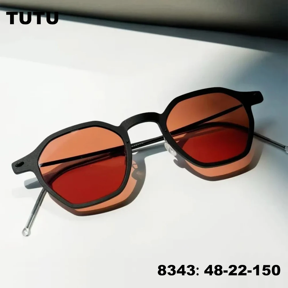 Denmark Brand Polygon Polarized Sunglasses 8343 Men Ultralight Screwless Titanium Sun Eyeglasses Outdoor Driving Eyeglasses 2027