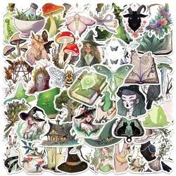 Bonito bruxa da floresta adesivos, mundo mágico, estética, diy, scrapbooking, skate, laptop, telefone, geladeira, carro, decoração, 10 a 50pcs