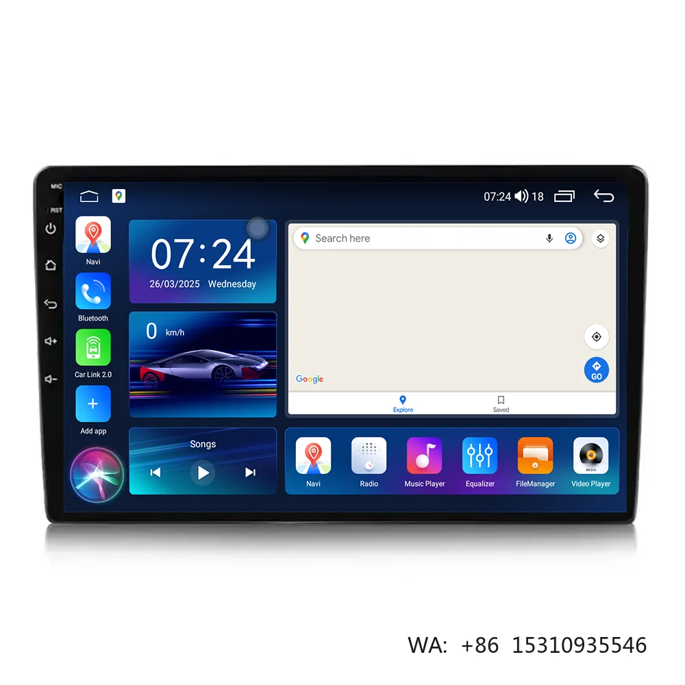 9 Inch Portable Car GPS Android Player with High-Resolution Audio Dashboard Placement Reversing Aid-Car DVD Player  CarPlay