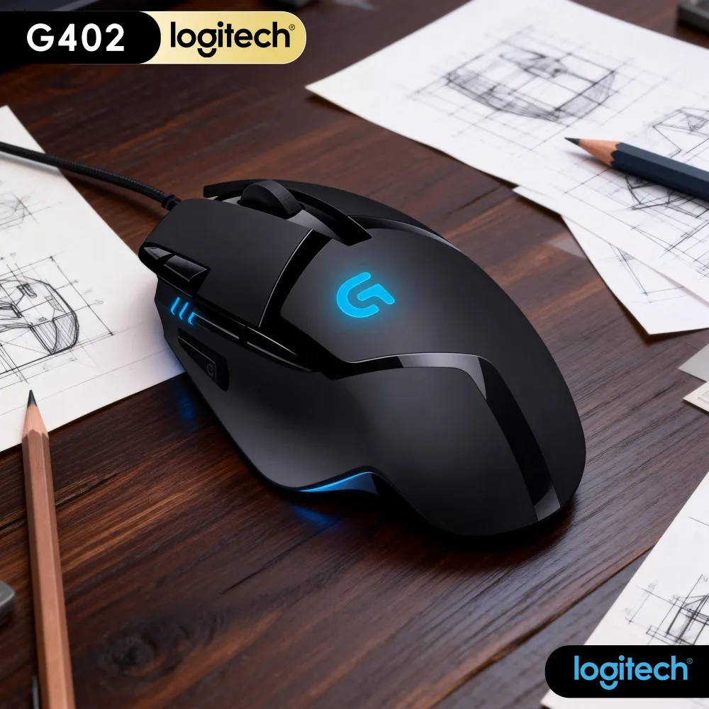 Logitech G402 Hyperion Fury USB Gaming Mouse Delta‑Zero Precision Tracking Max 4000 DPI For Entry‑Level Laptop Rig Build