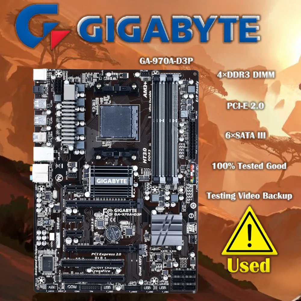 Gigabyte original motherboard GA 970A D3P Socket AM3/AM3+ DDR3 boards 32GB 970 Desktop Motherboard