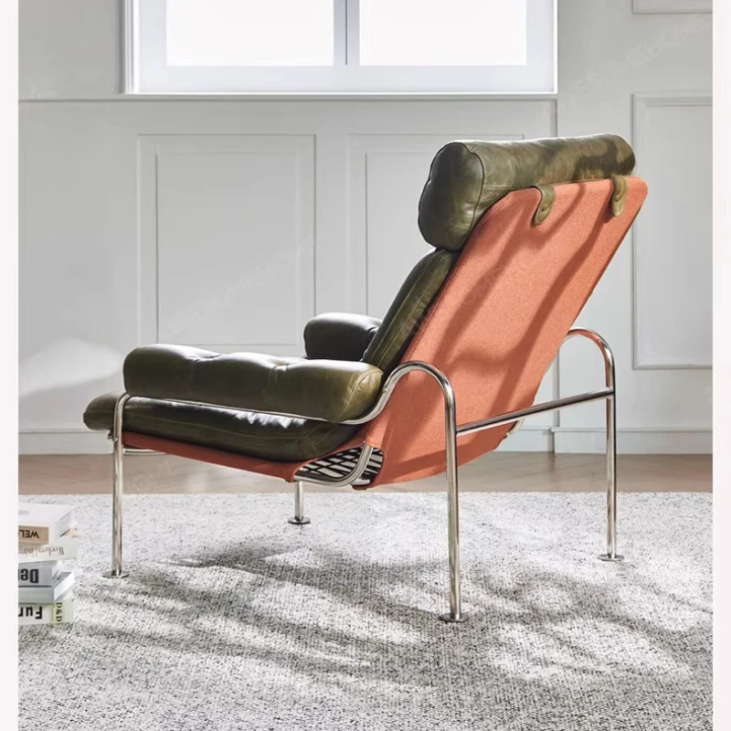 

Leisure chair living room study chair antique light luxury Bauhaus style