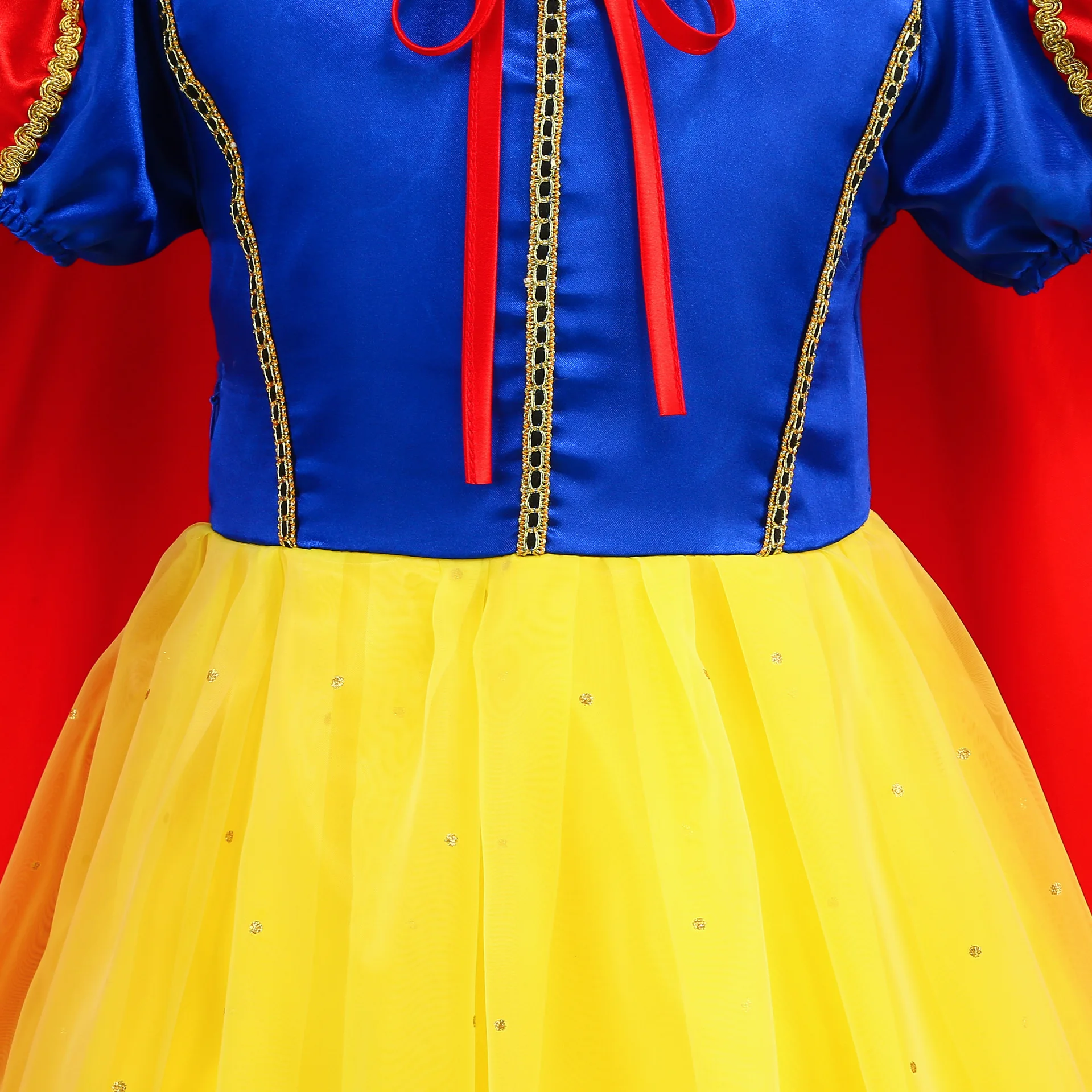 Vestido de princesa Blancanieves de lujo con capa para niñas, disfraz de Hada de Disney para niños, ropa de Carnaval para niños pequeños, vestido de