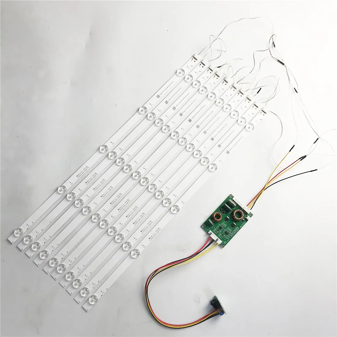 10pcs 512mm LED Backlight strip 5 Lamps Lens kit Board Fliter for 42 43 46 47 48 inch LCD TV 12V input Update CCFL billboard