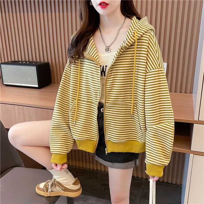 Long Sleeve Loose Women's Hoodies Sweatshirts Korean Popular Clothes Novelty Female Hooded Top on Promotion Fashion Outerwears