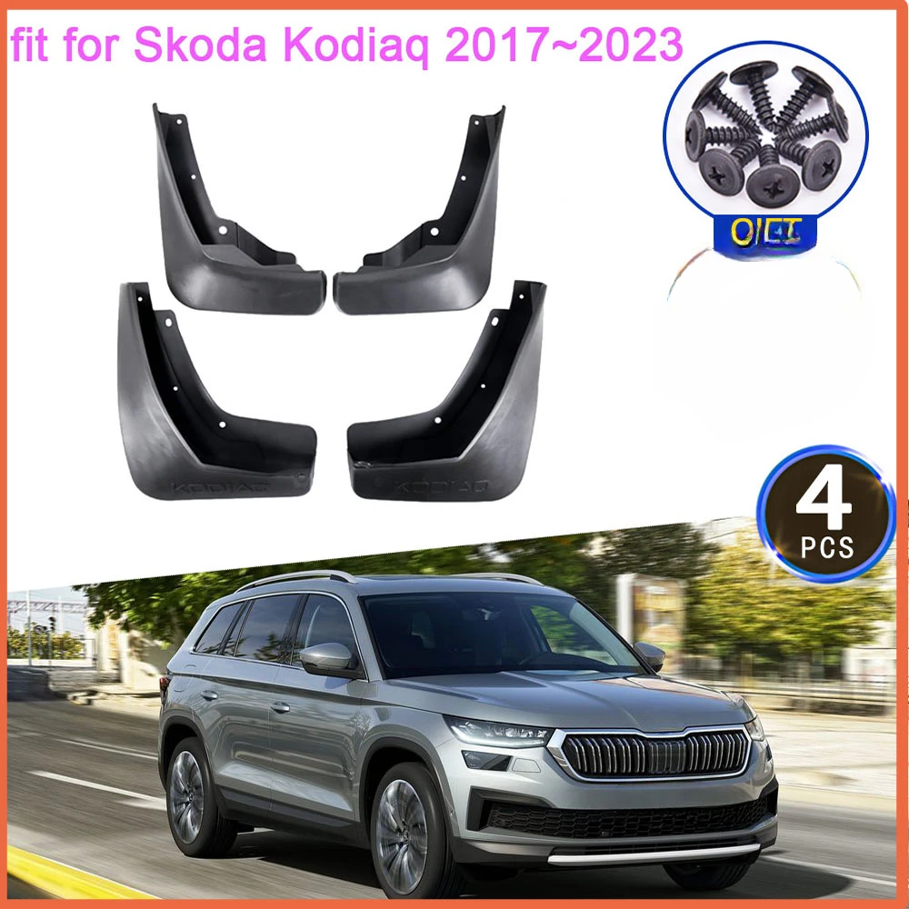 4x for Skoda Kodiaq 2017 2018 2019 2020 2021 2022 2023 MudFlap Mudguards Splash Guards Fender Flare Front Rear Wheel Accessories