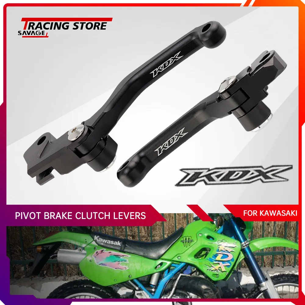 Pivot Brake Clutch Levers For KAWASAKI KDX200R KDX220R KDX250 Motorcycle Accessories Handle Dirt Bike Racing KDX 200R 220R 250