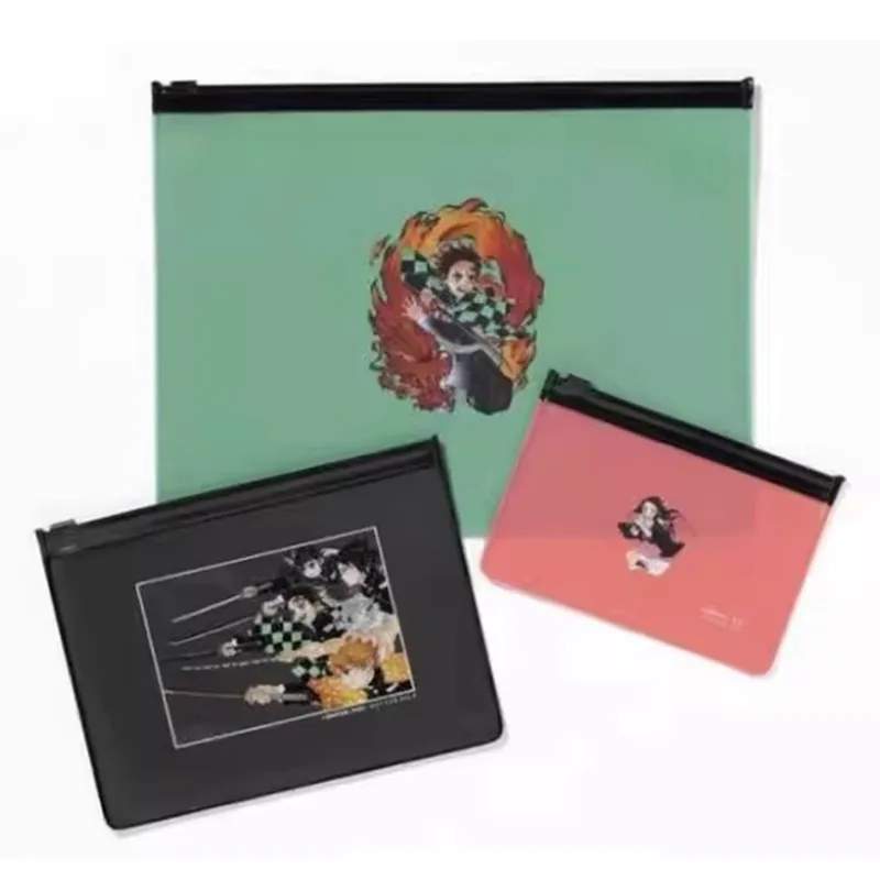 

Новый милый аниме «Убийца демонов» для девочек, женщин и девочек, ПВХ, дорожная косметичка для макияжа, набор чехлов, детская сумка-карандаш для мальчиков