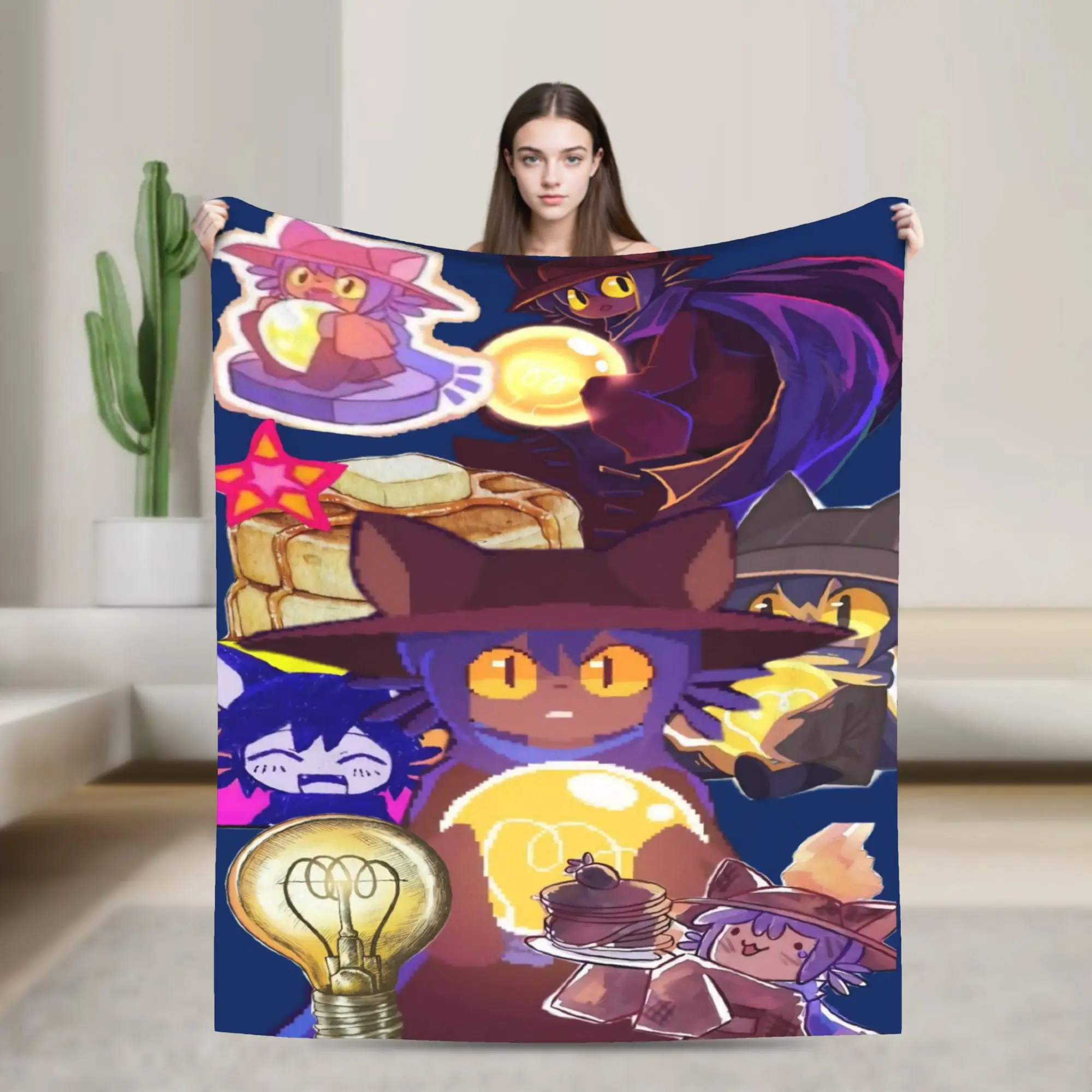 OneShots Niko Blanket Multi-size Warm Cozy Fluffy  Throw Blankets for Sofa Couch and Bed
