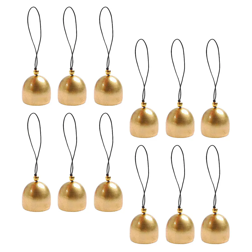

12pcs Alloy Bells Small Crafts Decor Rustic Golden Vintage Mini Hanging DIY Christmas Bell Accessories 2 85CM