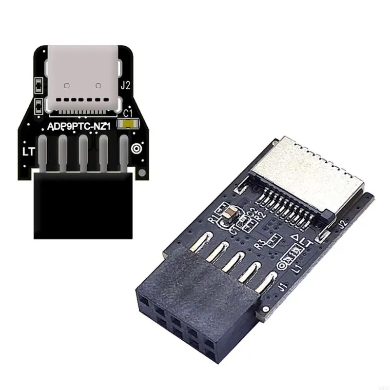 A9LF USB 2.0 Front Panel Header 9pin to USB C TypeE Internal Adapter for Motherboard