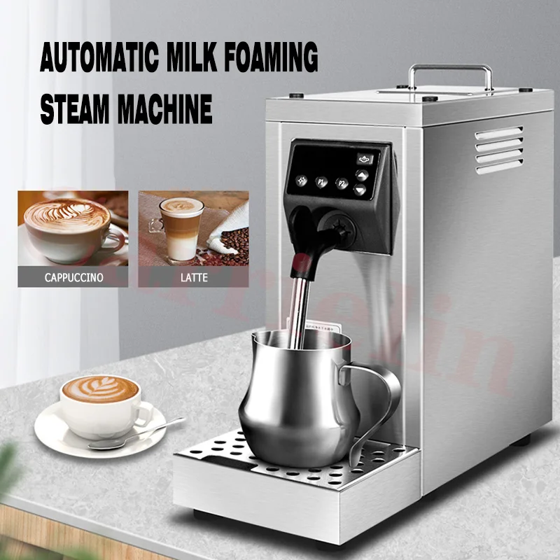 Commercial Milk Steam Brewing Machine Full Automatic Milk Tea Heating Frother Coffee Milk Foam Making