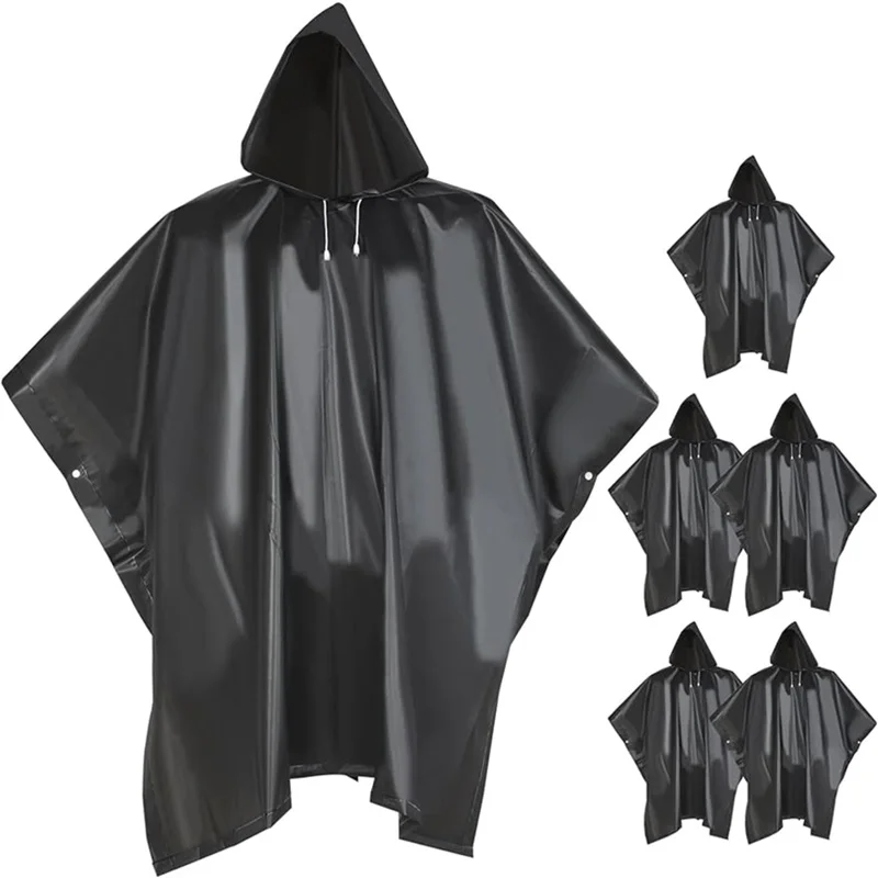 Rain Ponchos for Adults Men Women Portable EVA Raincoat with Hood Reusable for Outdoor Activities for Climbing Camping Rainwear