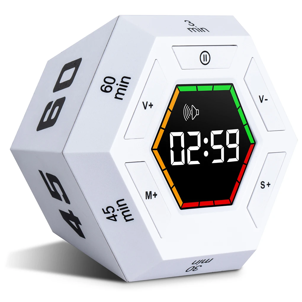 Timer For Kids And Cube Timer For Kitchen Cooking Countdowns There Are 6 Presets Timing Intervals