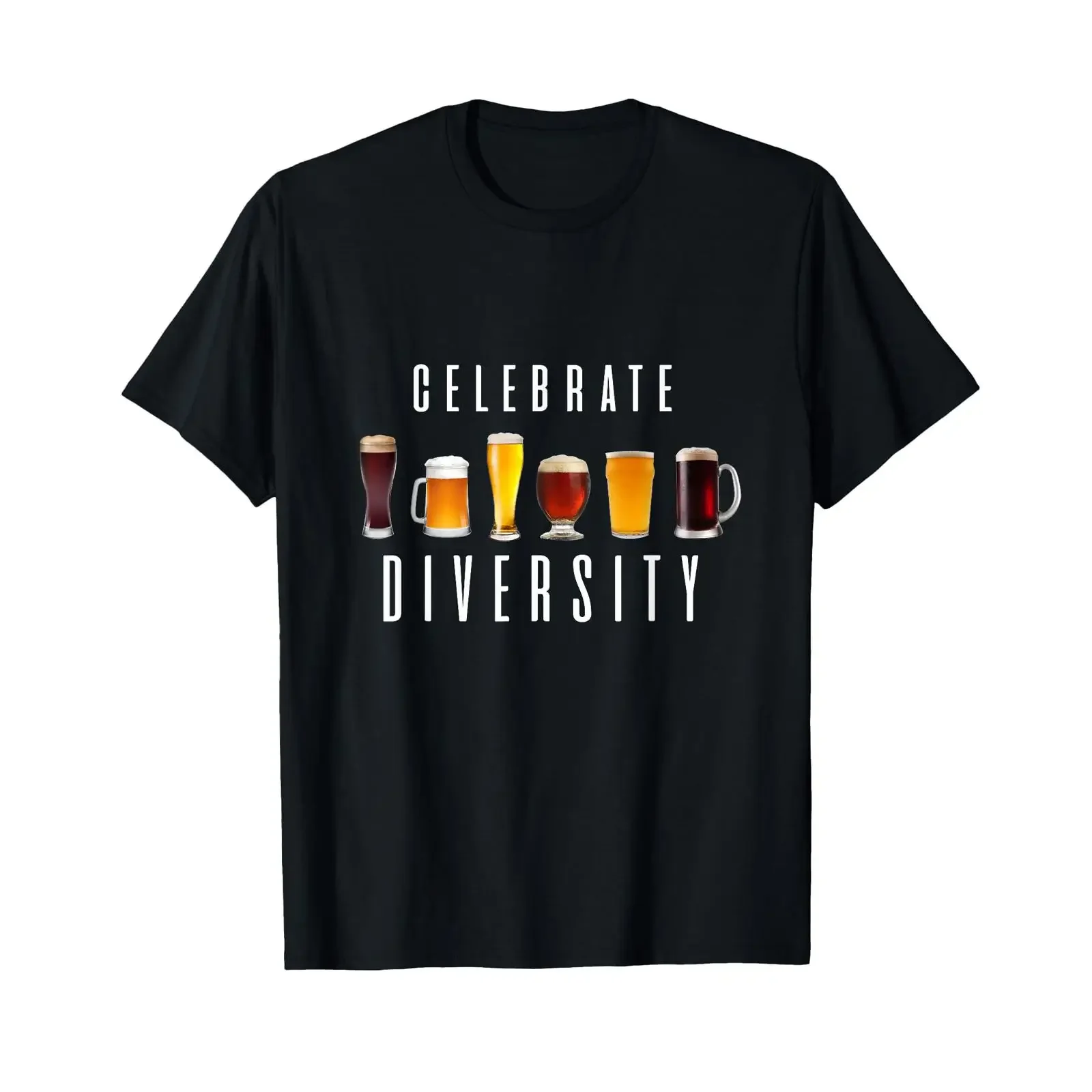 Celebrate Diversity Beer Drinking T Shirt vintage Washed Versatile Stretched Stylish Soft Comfortable graphic