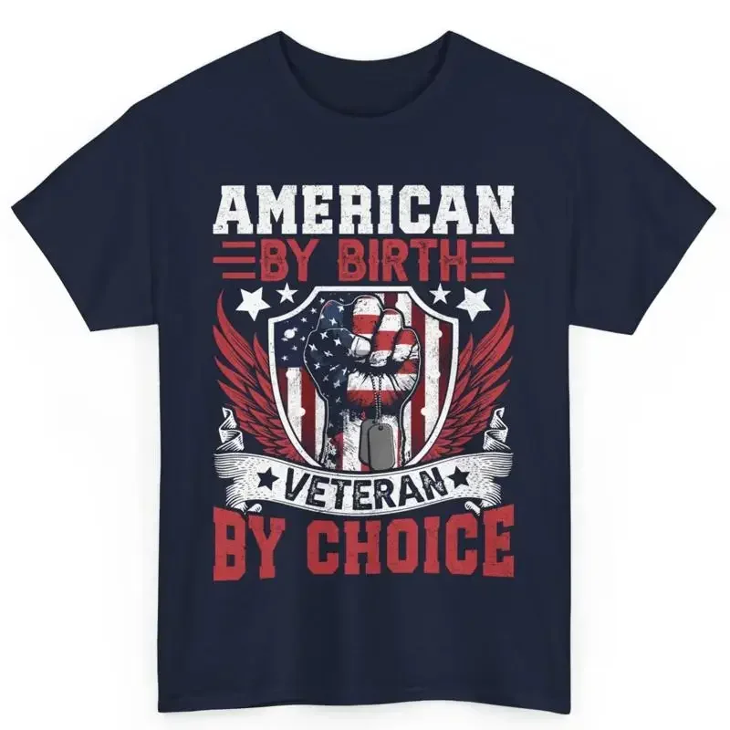 American By Birth Veteran Choice Veteran'S Day Cotton T Shirt
