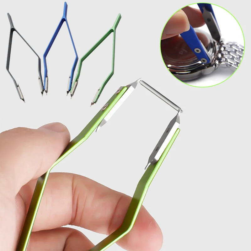 7825V Shaped Metal Watch Spring Bar Remover Tweezer Clips High Hardness Precision Watch Repair Tool Accessory for Watchmaker