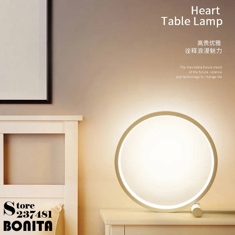 Whole Lamp Touch Sensitive Dimmable Table Lamp Creative Simplicity Smart Pat-Pat Turn on Round Desk Light Usb Table Light