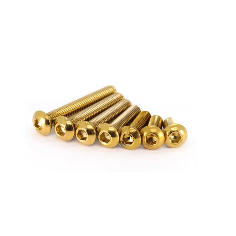 Mushroom Head Bolt 304 Stainless Steel Half Round Hex Titanium Gold Screw M4-M8