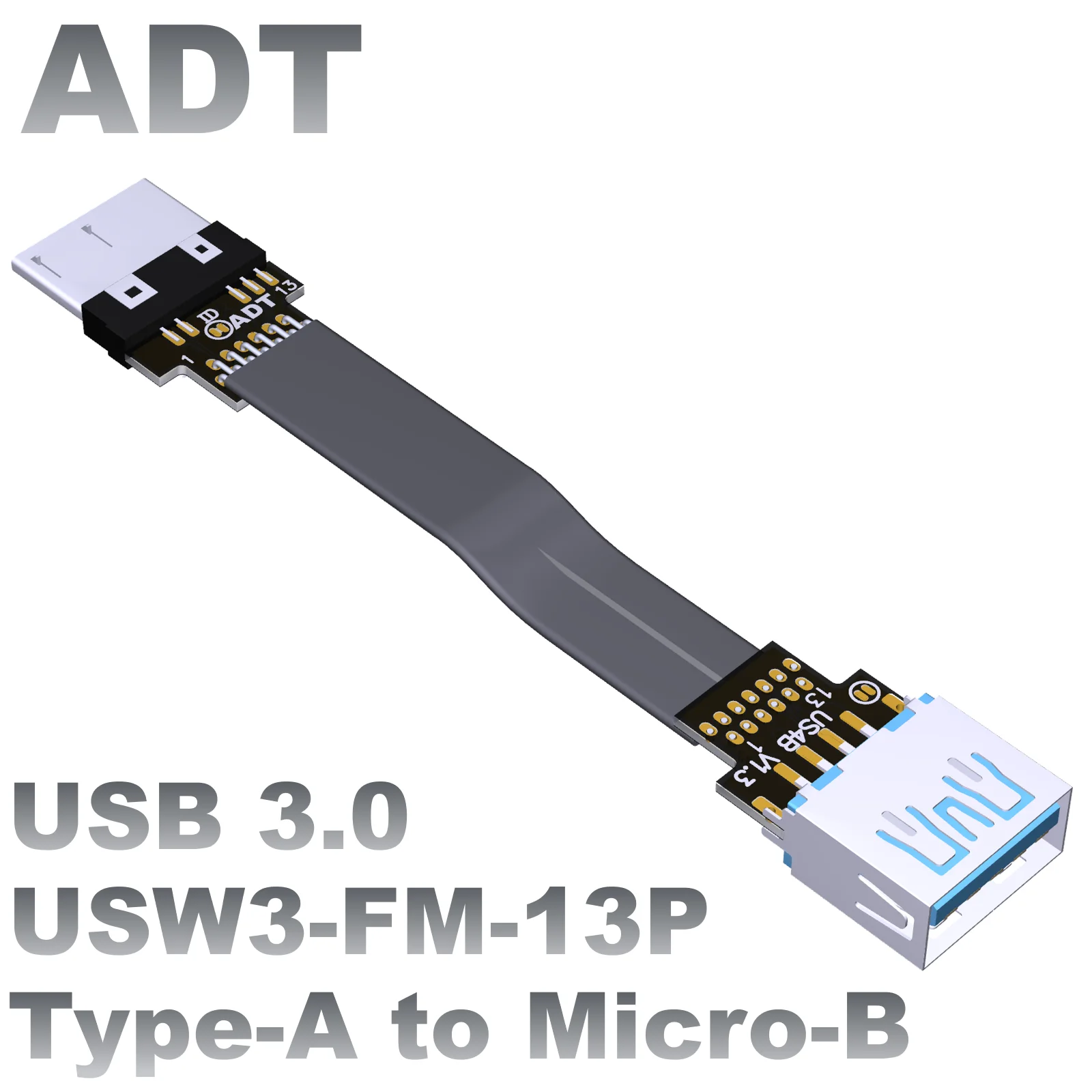 

USB 3,0 штекер-гнездо, плоский и тонкий кабель для передачи данных тип А, адаптер micro-B USB, стандартная быстрая работа/bps