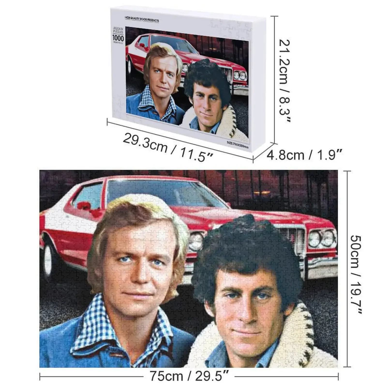 starsky paul michael glaser and David soul hutch Jigsaw Puzzle Custom Gift Custom Gifts Personalized Baby Object Puzzle
