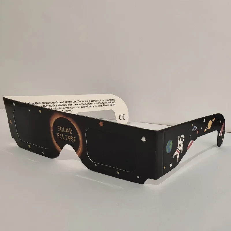 5PCS Premium Eclipse Eyeglasses AAS Approved Solar Glasses CE and ISO Certified HD Filter Film Crisp Image Goggles Paper Eyewear