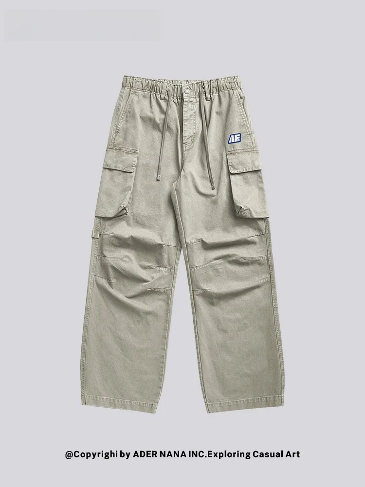 

Loose Fit Straight Leg Workwear Pants High Street Style Lazy Feelings Unisex Couples Cotton Casual Trousers by NANA