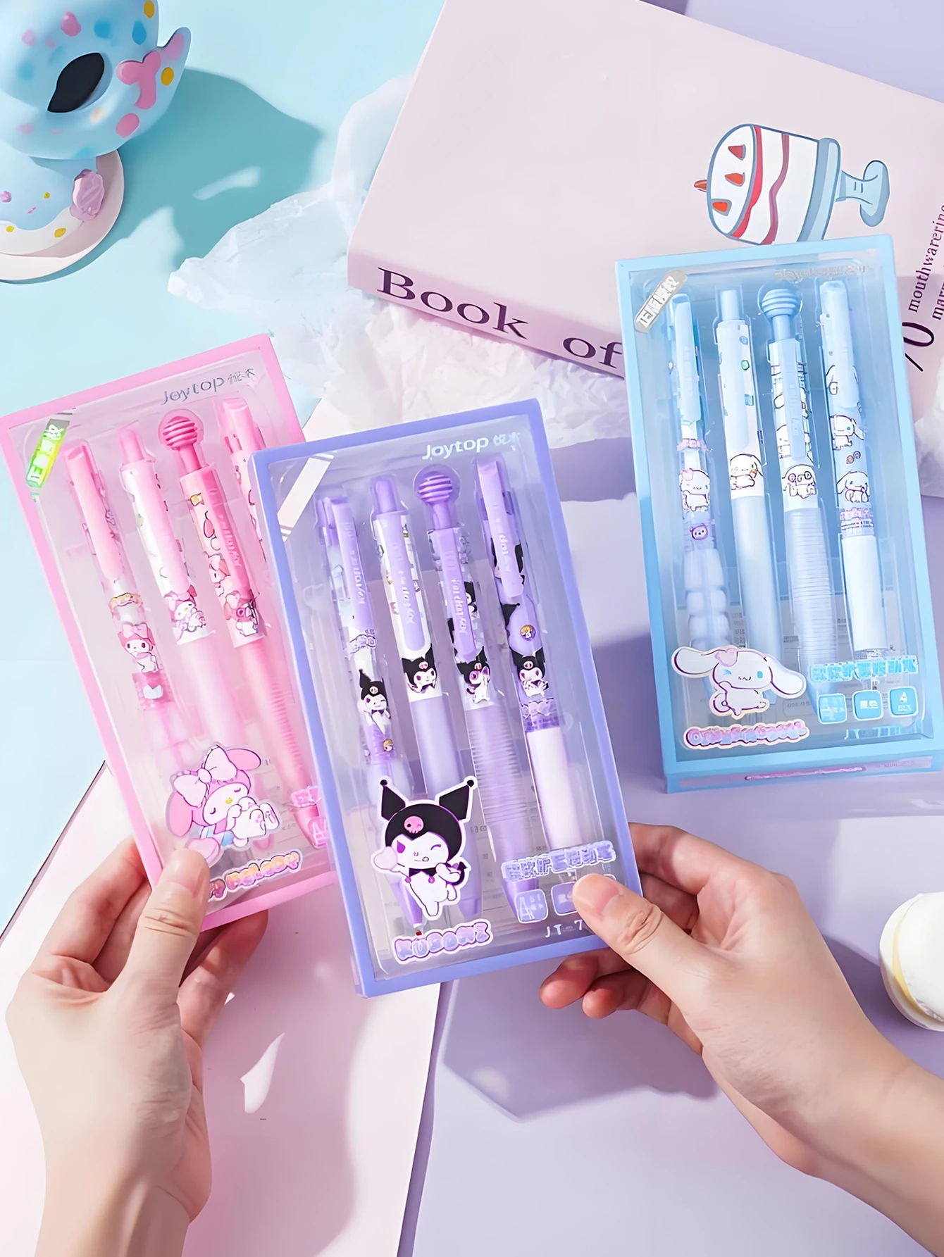 Sanrio Nero 0.5mm Asciugatura Velocità Penna Liscia Penna Neutra Cartoon Melody Kuromi Carino Press Pen Ins ragazza Learning e Office Supplie