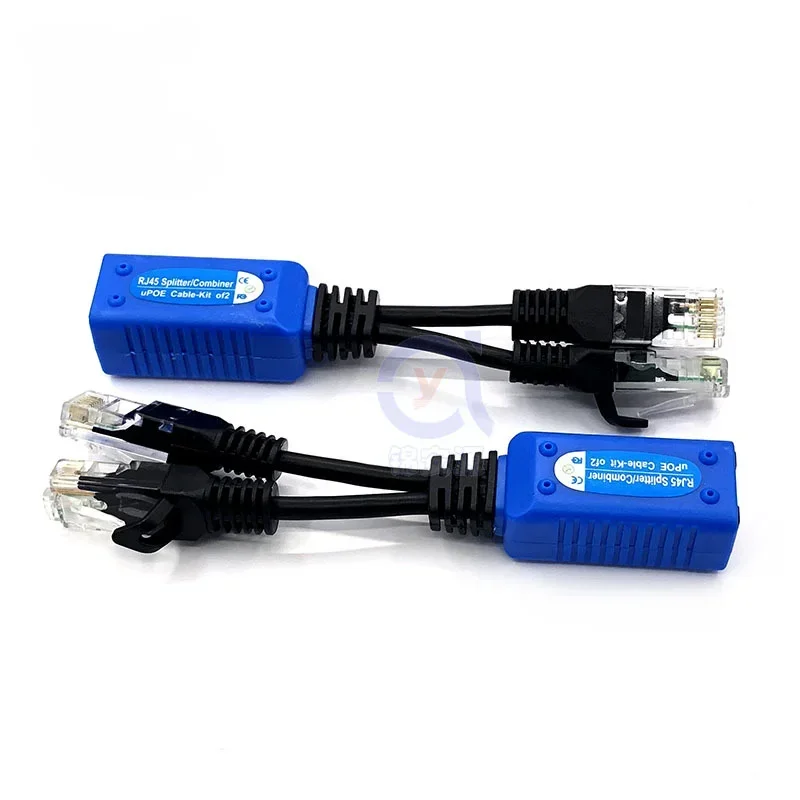 Разветвитель RJ45, объединительный кабель uPOE, пассивные разъемы питания POE, адаптер, 1 пара