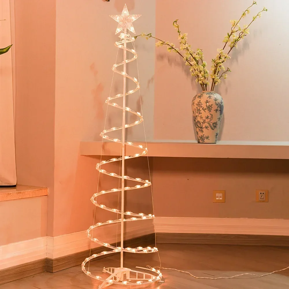 Simple Spiral DIY Assembly Christmas Tree Bedroom Decor Christmas Tree Lights Indoor and Outdoor Decor Lights Christmas Gift