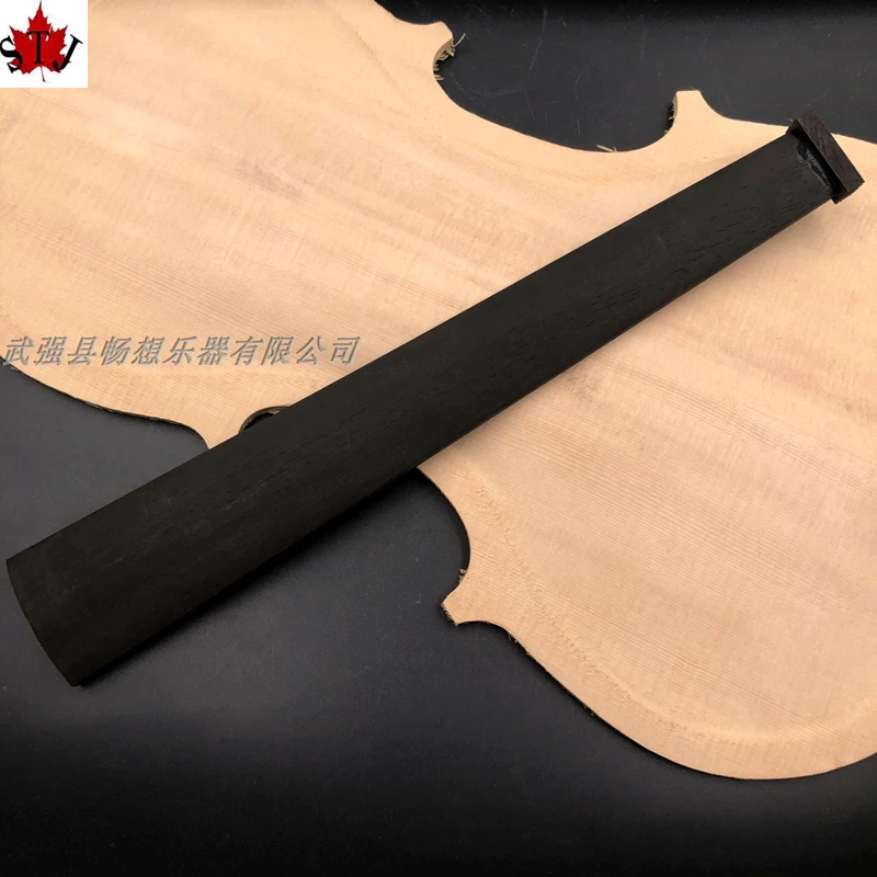 1pcs Violin Fingerboard 4/4 3/4 1/2 1/4 Grade A Black Ebony Wood Violin Fretboard with Nuts