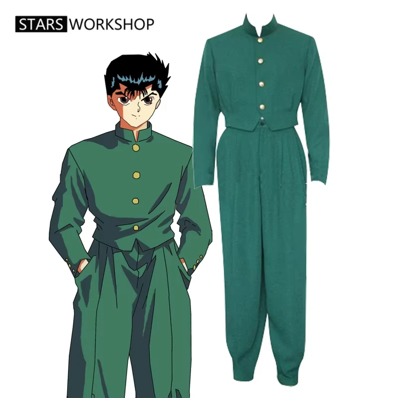 

Yu Yu Hakusho Ghost Files Poltergeist Report Spirit Detective Yusuke Urameshi Cosplay Costumes Halloween Carnival Party Suit