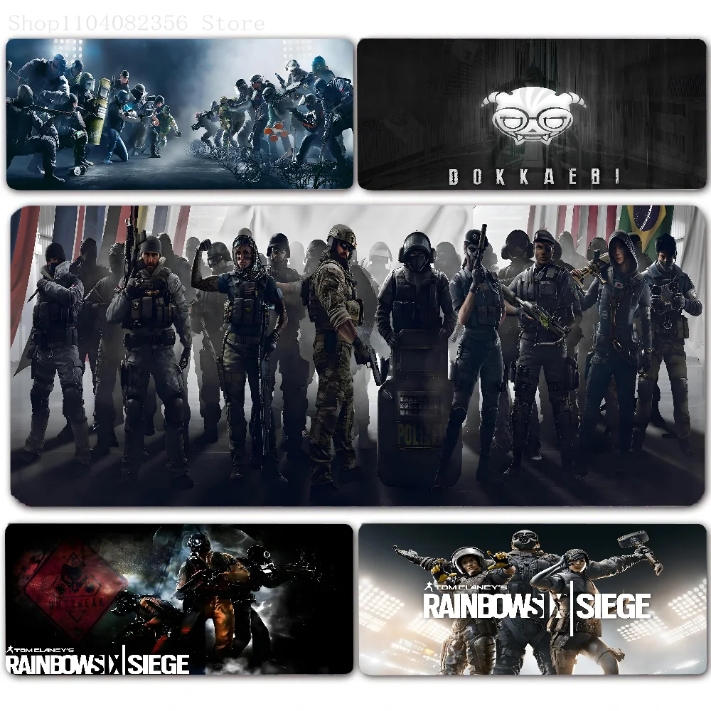 1pc R6 R-Rainbow Six Siege Gioco Mouse Pad Tappetino per mouse grande Rosa Tappetino per scrivania