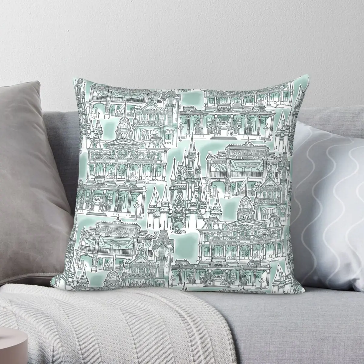 Walking Down Middle Of Main Street Pillowcase Polyester Linen Velvet Printed Zip Decor Car Cushion Cover 45x45
