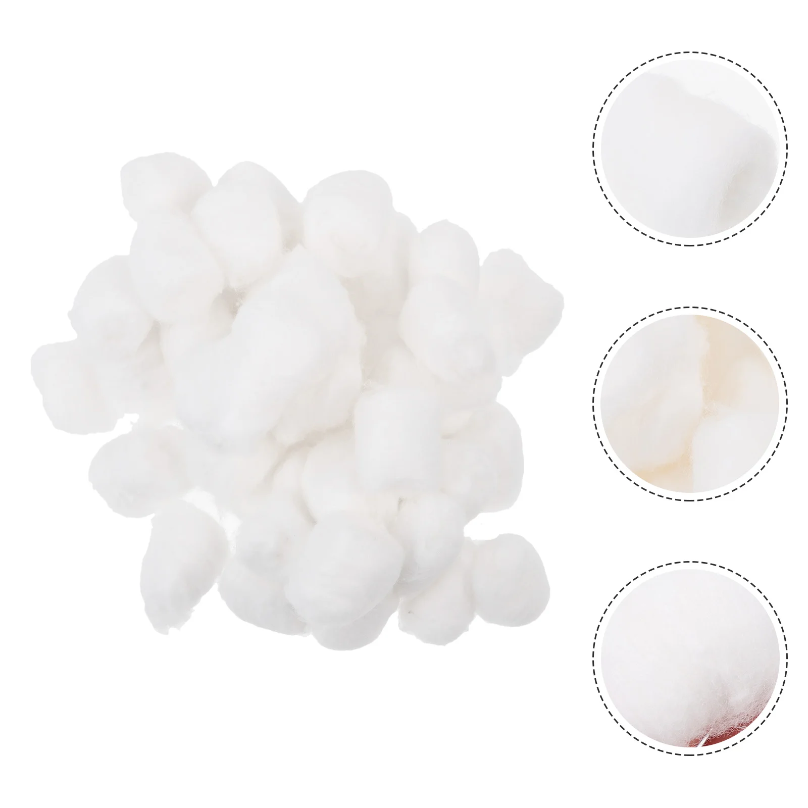 Bolas de algodão resistente puro para salão de maquiagem, dedicado macio pele-friendly, branco, 300 pcs