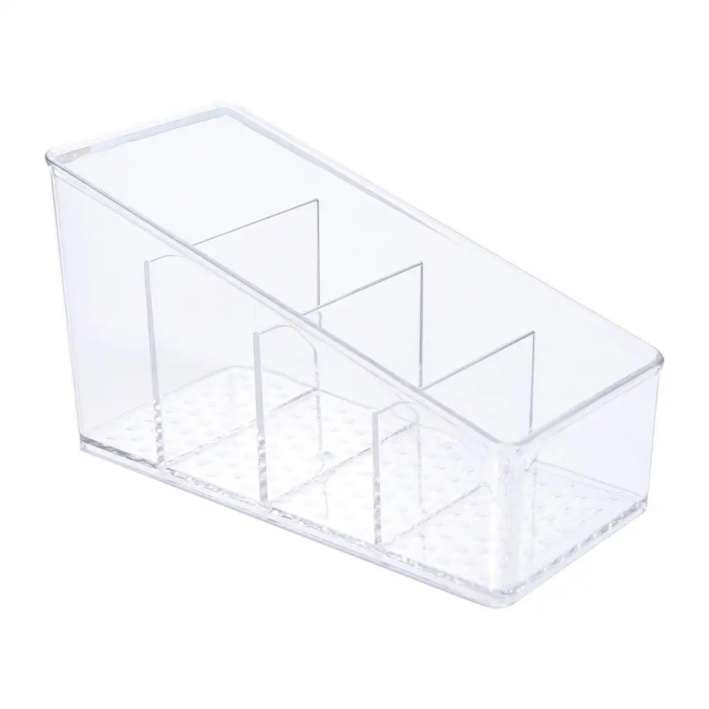 Transparent Remote Control Holder 4-Compartment Storage Box Remote Control Storage Rack Home Decoration Air Conditioner