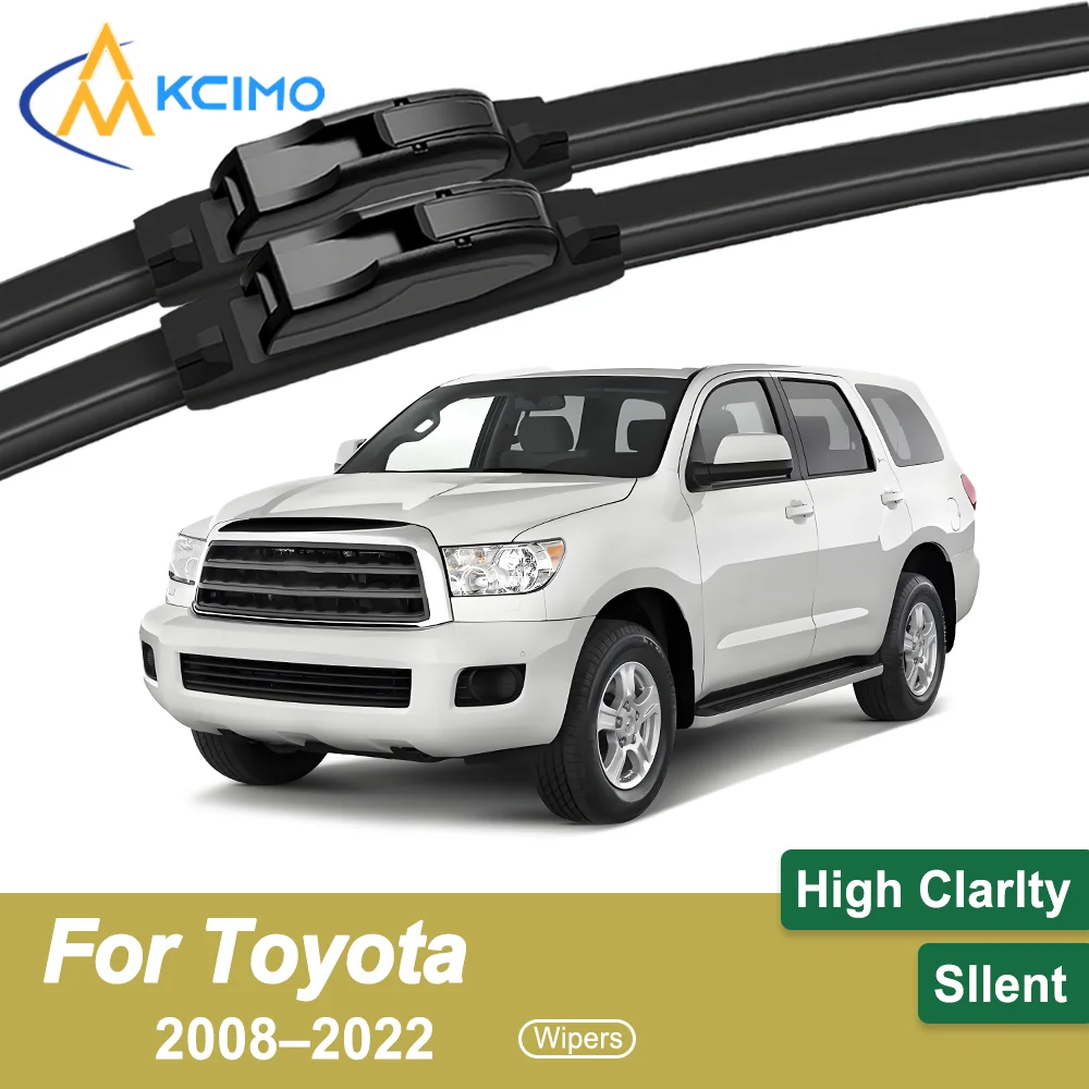 

Комплект из 2 чудовых щеток стеклоочистителя для Toyota Sequoia XK60 2008–2022, всесезонные, прочные, тихие, протирающие, бесперебойная видимость