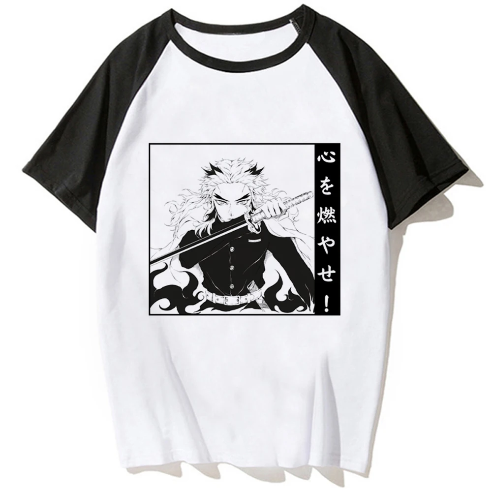 Rengoku top women anime tshirt girl anime clothing