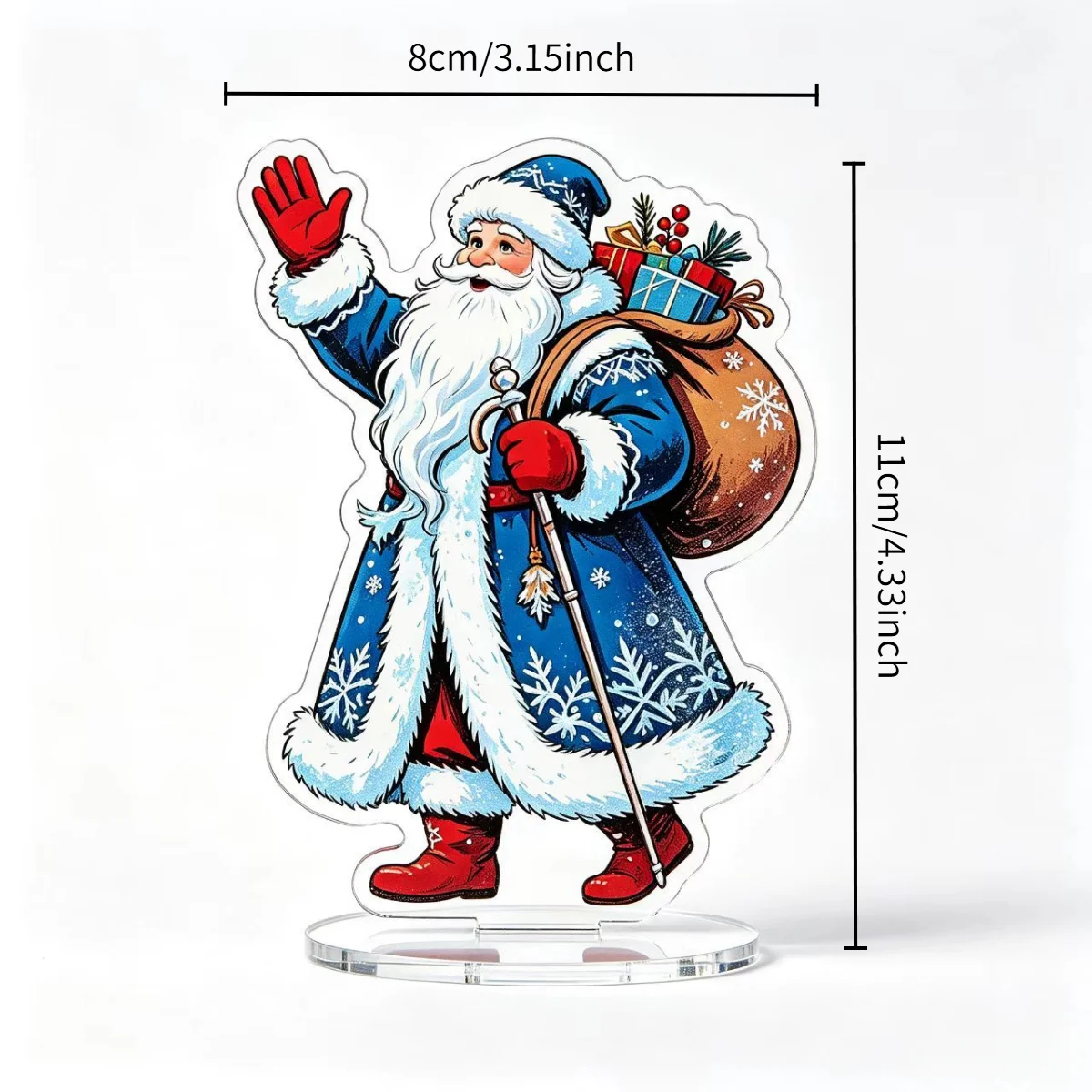 Grandpa Yanhan's Scepter Gift Box Pattern Acrylic Standee Decoration Russian New Year Souvenir Collectible Small Standee