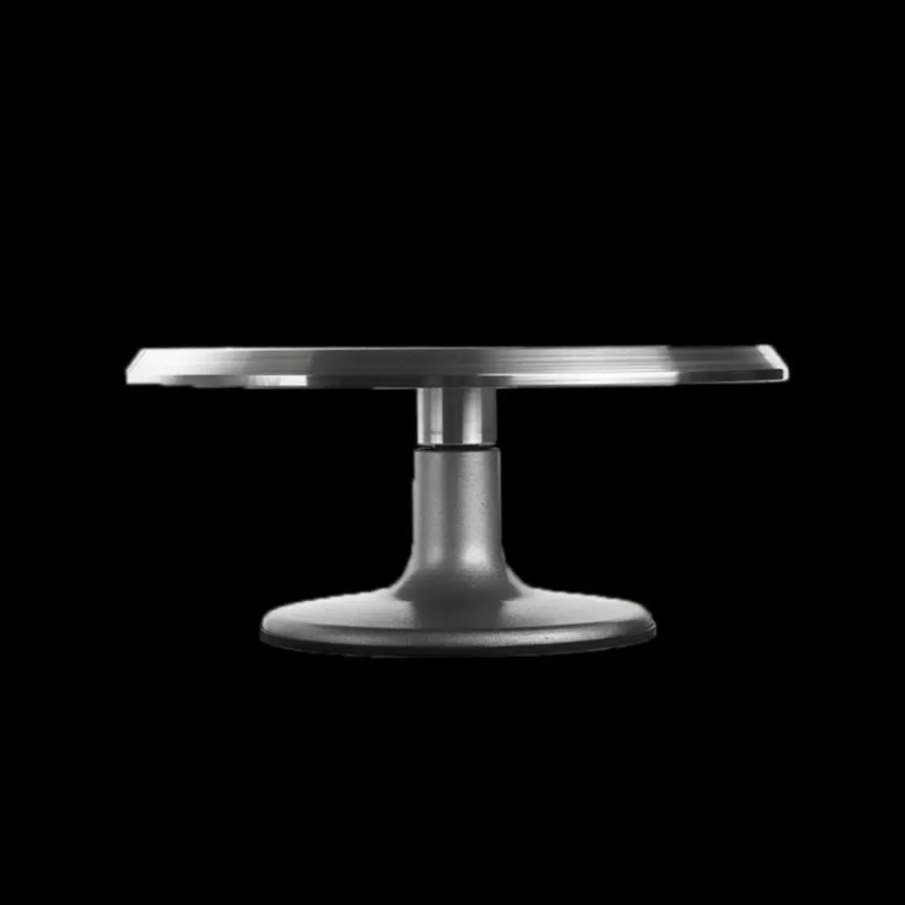 

Поворотный стол для торта из алюминиевого сплава, 10 дюймов, нескользящий держатель для украшения торта, силиконовое дно, сверхмощная вращающаяся подставка для десерта, кексы