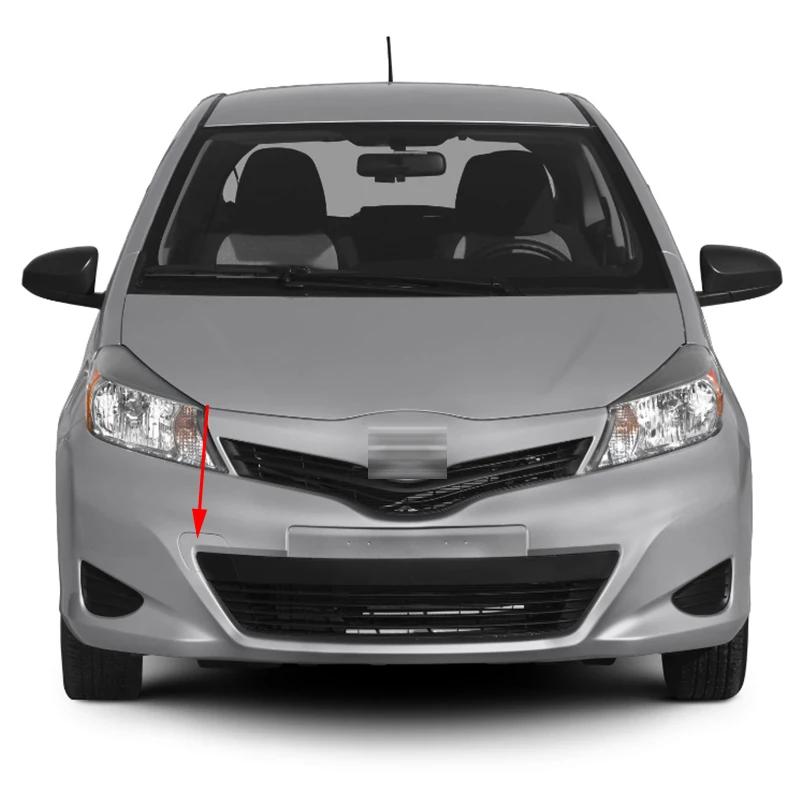 For Toyota Yaris LE / Vitz 2012 2013 2014 Car Front Bumper Tow Hook Cover Lid Towing Trailer Hauling Eye Cap Unpainted