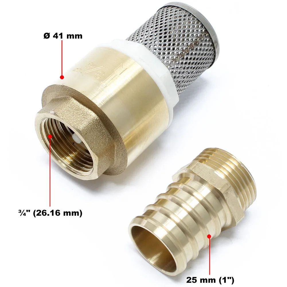 

Check Valve Water Microfilter Brass Stainless Steel Car Wash Garden Irrigation Strainer Sprayer Pump Brand New