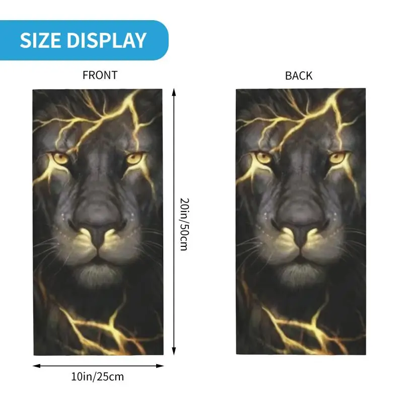 قطعة واحدة من وشاح الأسد الأسود البوليستر متعدد الوظائف مناسب لأي مناسبة. #2