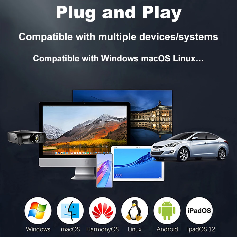 Smart Display HDD Case 2.5 Inch Transparent HDD Enclosure USB3.2 Gen2 External HDD Shell SATA HDD SSD Storage Case for Laptop PC