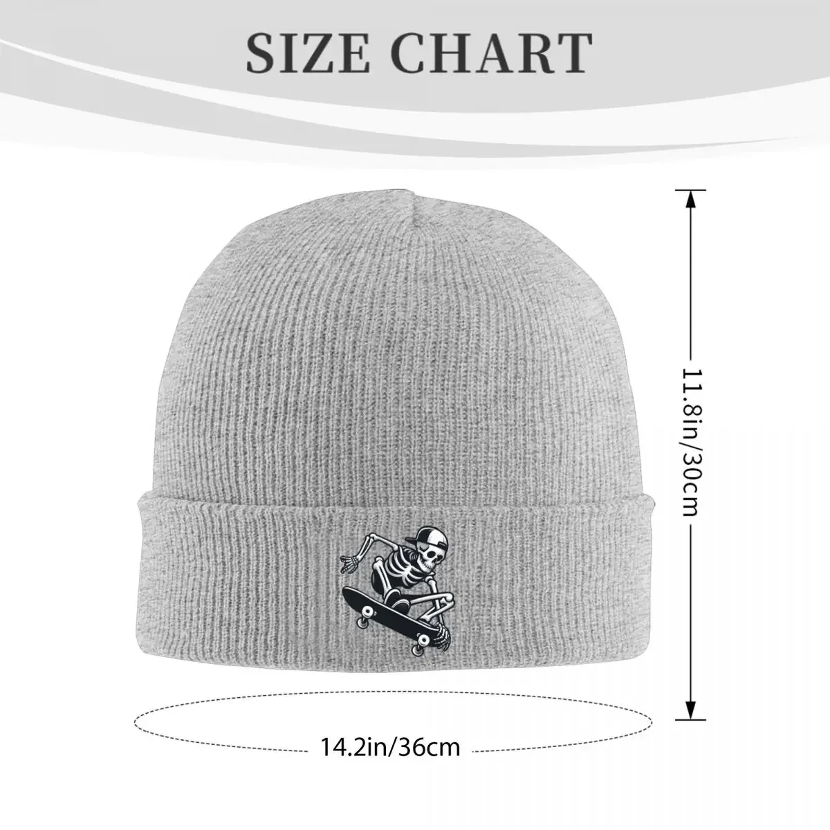 New Cool Skeleton Skateboard Warm Knitted Cap Winter Knit Bonnet Hat Skullies Beanies Hip Hop Caps for Unisex