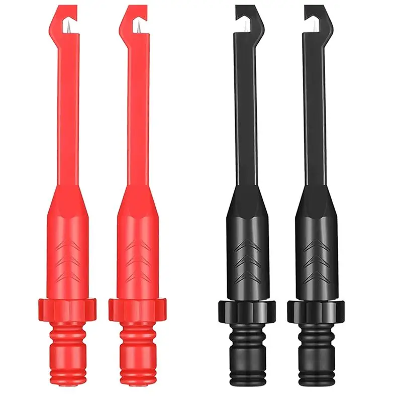 

【Доставка в кабельных зажимах, тестовый зажим для пирсинга, 4 мм, сиденье-банан, сверхмощный щуп для прокалывания изоляции, автомобильный тестовый зажим со спинкой