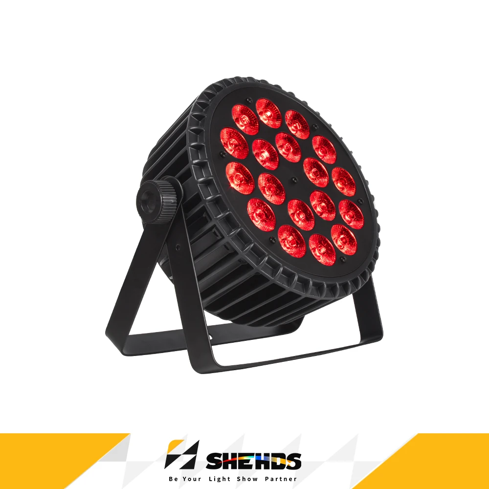

SHEHDS Aluminum Alloy LED Flat Par 18x18W RGBWA Light UV Fast Shipping DMX 512 With Fight Case For DJ Disco Party Wedding Nightc