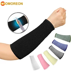 GOMOREON 1Pair Cut Resistant Sleeves, Burn Heat Resistant Arm Sleeve Protectors Protective Forearm Sleeves Cooking Gardening