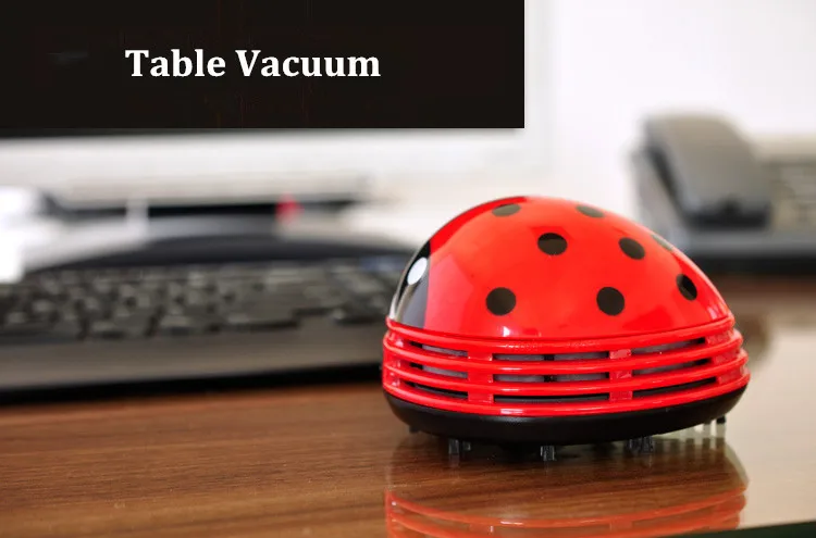 Mini vacuum Table Vacuum Cleaner Ladybug dust Cleaner Desktop Coffee  Dust Collector For Home Office Desktop cleaning