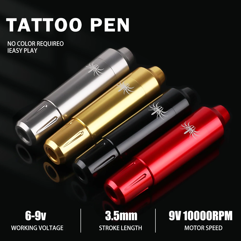 Tattoo Rotary Pen Professional Permanent Makeup Machine Powerful  Motor Silent For Shading & Linering Tattoo Gun Kit